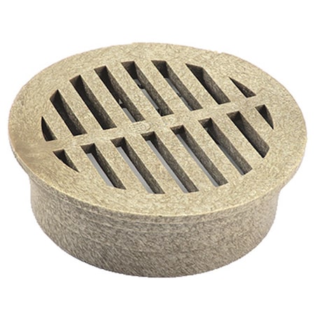 Homestead 13S 4 in. Sand Round Structural Foam Polyolefin Grate HO600052